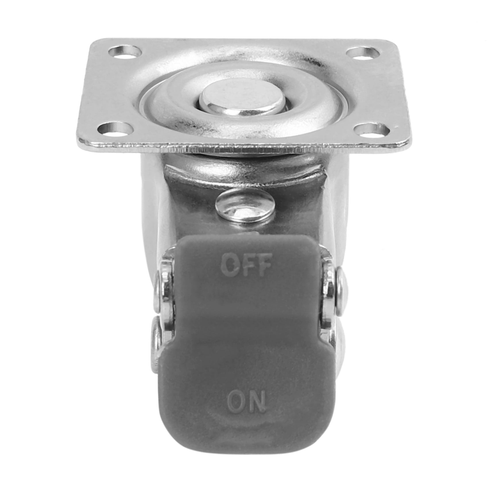 12 Pack 1 Inch Low Casters Wheels Soft Rubber Swivel Caster with Top Plate 100 Lb Capacity