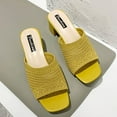 thumbnail image 5 of BONIXOOM Womens Sandals Clearance Fall Slip-On None Casual Fashion Shoes for Women Yellow Size 4.5, 5 of 6
