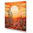 thumbnail image 2 of Designart "Dusk Cactus Silhouettes I" Cactus Canvas Wall Art, 2 of 7