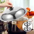 thumbnail image 4 of 2Pcs Stainless Steel Pan Lid Round Pot Lid Frying Pan Cover Pot Pan Lid for Kitchen, 4 of 9