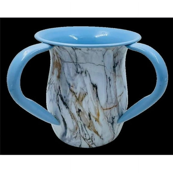 Washing Cup, Blue & Beige & Marble