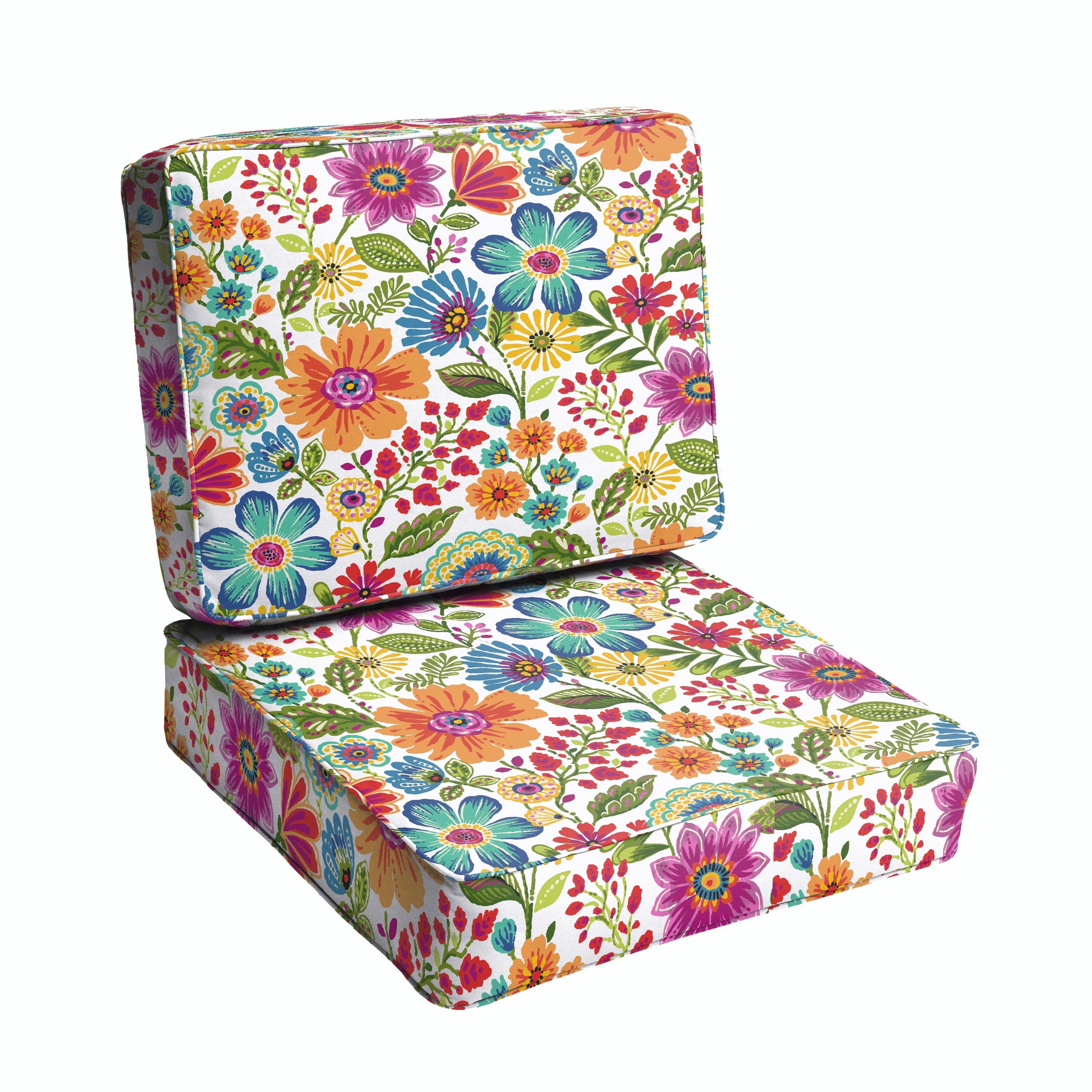 Multi Floral Indoor/Outdoor Deep Seating Cushion, Corded - Walmart.com