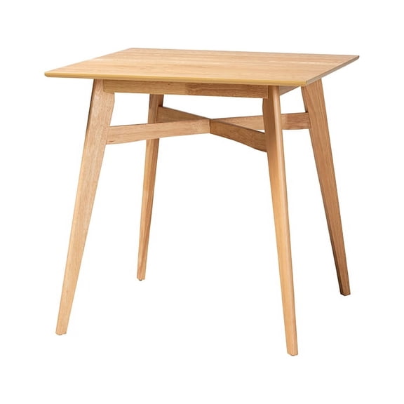 Baxton Studio Leena Mid-Century Modern Natural Oak Finished Wood Counter Height Pub Table