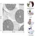 thumbnail image 4 of Gray Floral and Petal Pattern Blanket,Comfortable Soft Flannel Throw Blanket,All Season,Warm Lightweight Blankets for Sofa Bed Couch Living Room Chair,30"x40", 4 of 4