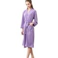 thumbnail image 2 of Intimates Unisex Breathable Solid Color Bathrobe Splicing Home Clothes Robe Coat XL, 2 of 2