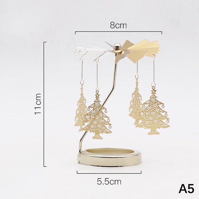 Candle Holder Rotary Tea Light Holder Christmas Table Decoration Cup