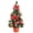 Red, variant on 15.74" Mini Small Little Tabletop Prelit Christmas Tree Decorated with Ornaments Multi-Colored Lights Artificial Green Tree
