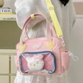 thumbnail image 3 of MBTI Lindo bolso de hombro para mujer Estilo japonés Moda Transparente Jk Ita Bolso de nailon Color de contraste Diseñador Mujer Nueva mochila, 3 of 5