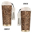thumbnail image 2 of Stainless Steel Coffee Cup 7.7×2.6×3.5in Tapered Design Nylon Woven Wrist Strap Portable Durable Cup Bottom With Non-Slip Sticker Animal Leopard Pattern, 2 of 8