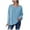 Light Blue, variant on Pejock Women's Solid V-neck Comfortable Loose T-shirt Long Sleeves Casual Blouses Shirts Tops Light Blue 3XL (US Size:14)