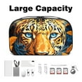 thumbnail image 3 of Leopard Tech Gear Oxford Cloth Waterproof Charger Organizer Case for Electronic Devices Storage - Hard Drive Case, Cord Organizer, Travel Cord Organizer Case - 5.9x9.44x3.14 in, 3 of 6