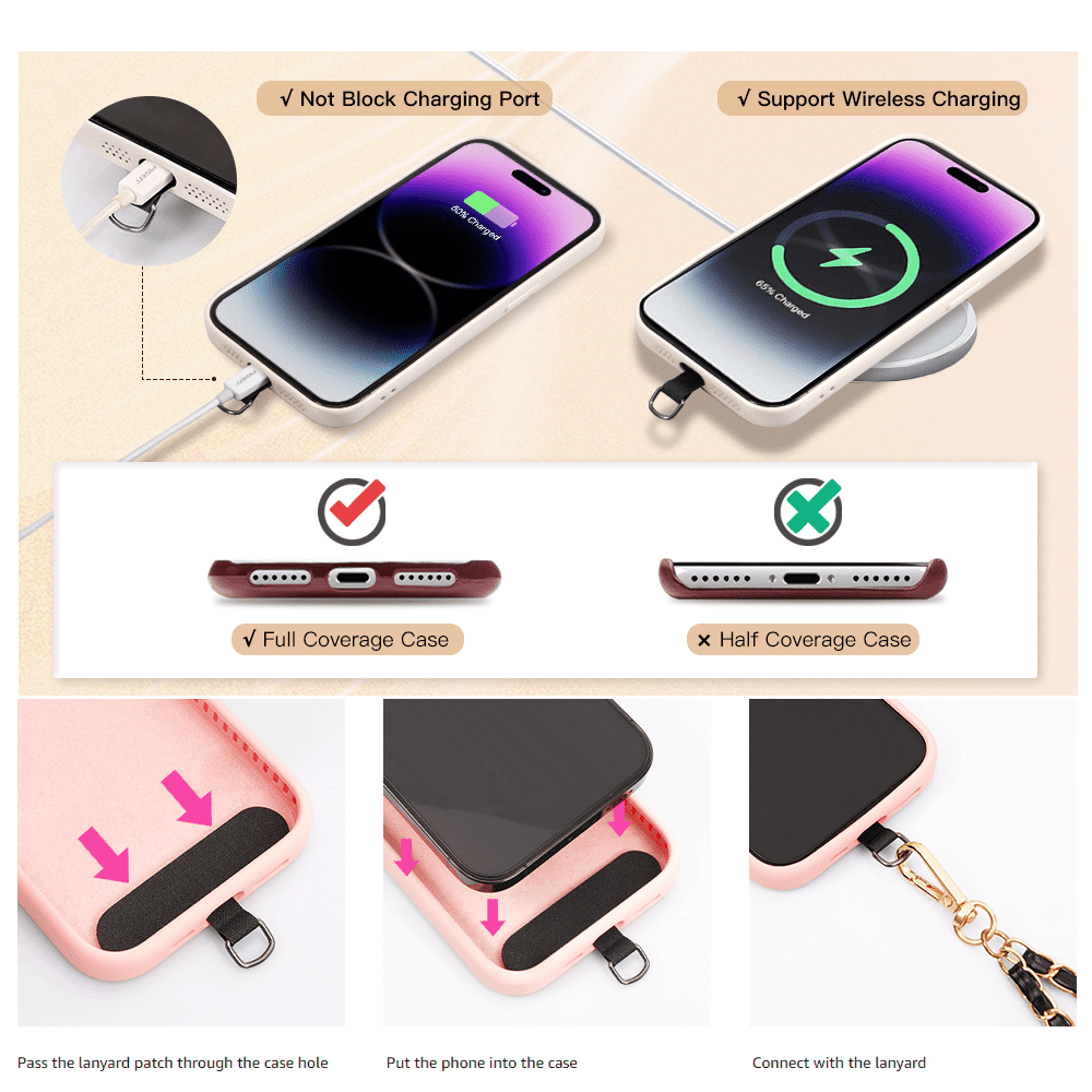 2 Pack Crossbody Phone Lanyard Strap With Adjustable Neck Strap And - View #8