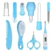Aibecy Baby Healthcare and Grooming Kit 10 PCS Digital Thermometer Comb Nail Nasal Aspirator Food Feeder Infant Shower Care Nursery Set