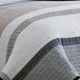 thumbnail image 3 of Nautica  Tideway Neutral Stripe Cotton Reversible Quilt, 3 of 4