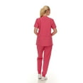 thumbnail image 3 of HEAL+WEAR Soft Stretch Scrub Set 4-Way Stretch V-Neck Top & Cargo Jogger Pants for Women, 3 of 5
