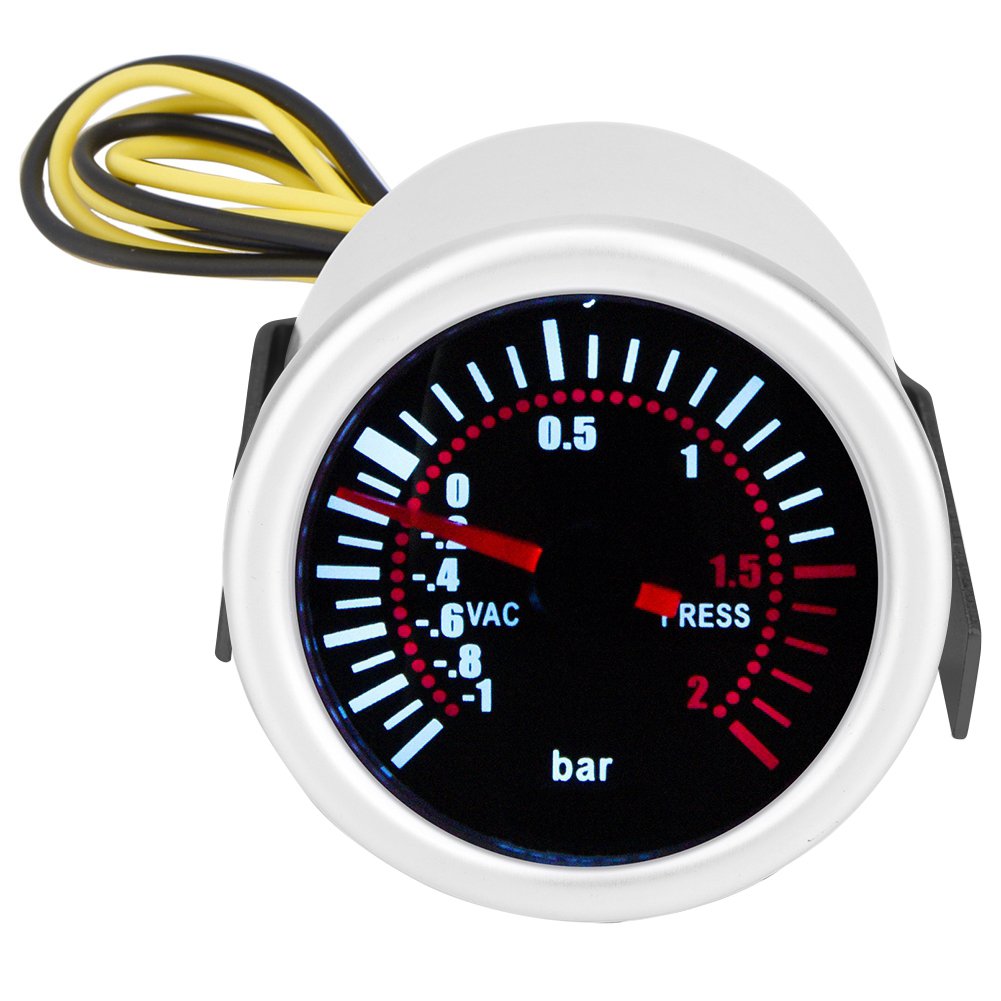 Jauge Turbo Boost 52 Mm - Compteur LED Pression Turbo, éclairage Cadran, Pour Voiture Modifiée