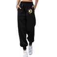 thumbnail image 2 of Alkepwun Womens Drawstring Sweatpants Oversized Fleece Joggers High Waisted Workout Pants Trousers Y2k Clothes Streetwear Black Lounge Bottoms with Pockets, 2 of 5
