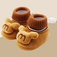 thumbnail image 2 of Dakaela Baby Booties Newborn First Walkers Shoes Infant Boys Girls Sock Boots Knit Cute Toddler Non Slip Winter House Shoes Coffee, 2 of 7