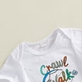 thumbnail image 6 of mgoYE Baby Boy Clothes 12-18 Months Newborn Baby Boy Summer Clothes Fishing Buddy Short Sleeve Romper Pants Hat Set(White,3-6 Months), 6 of 8