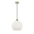 thumbnail image 3 of 516-1P-WPC-G124-12 Innovations Lighting Ballston Athens 1 Light 12" Cord Hung Mini Pendant Antique Brass/Matte White, 3 of 5