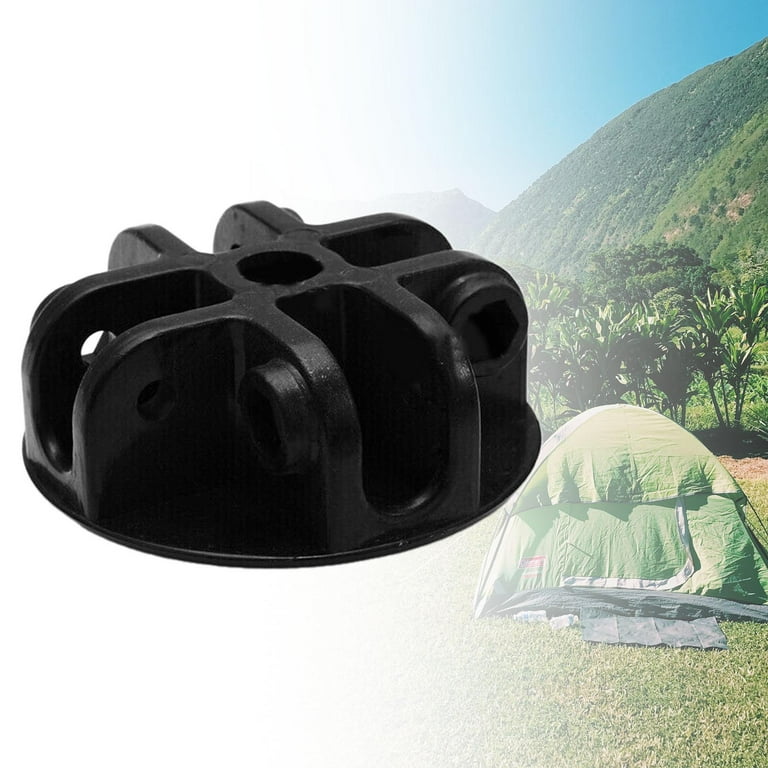 4 Pieces Black Rectangular Bracket Pop-Up Gazebo Replacement Connector