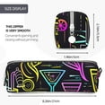 thumbnail image 3 of Haiem Neon Bar Drinks Print Leather Pencil Case Art Supplies Case Zipper Pencil Pouch Stationery Storage Pencil Bag, 3 of 7