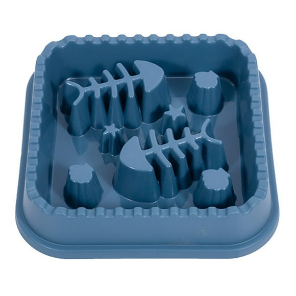 ZOUSSIQI Pet Slowing Feeder Bowl Fish Bone Raised Prevent Choking Reduce Flatulence Slow Eating Bowl for Dogs CatsCW1112#709