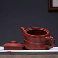 thumbnail image 3 of Teapot 9Oz Chinese Yixing Zisha Clay Dahongpao Pottery Handmade Tea Pot Ceramics Purple Sand Mud Kungfu Kettle Dragon head gossip Bundle of bamboo pot, 3 of 7