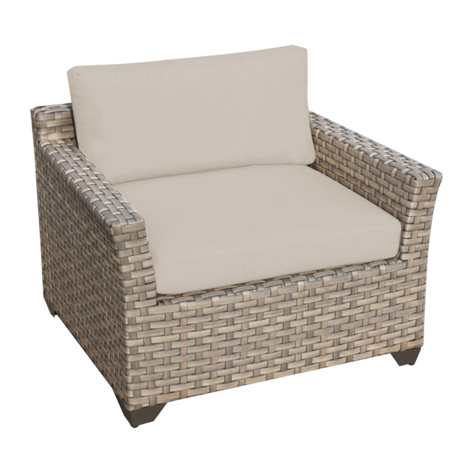 TK Classics Monterey Wicker Outdoor Club Chair - Set of 2 Cushion