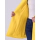 thumbnail image 5 of Abrigo de mujer INSPIRE CHIC de longitud media, con cuello alto, de un solo botón, abrigo de invierno, color amarillo, talla S, 5 of 6