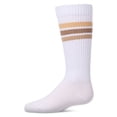 thumbnail image 2 of MeMoi Girls Multi-Stripe Ribbed Cotton-Rich Varsity Knee High Sock - Girls - Female, 14, White-Bright, 2 of 11