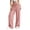 Pink, variant on Nolissa Women's Ribbed Wide Leg Pants Elastic High Waist Drawstring Loose Palazzo Trousers Soft Flowy Pants