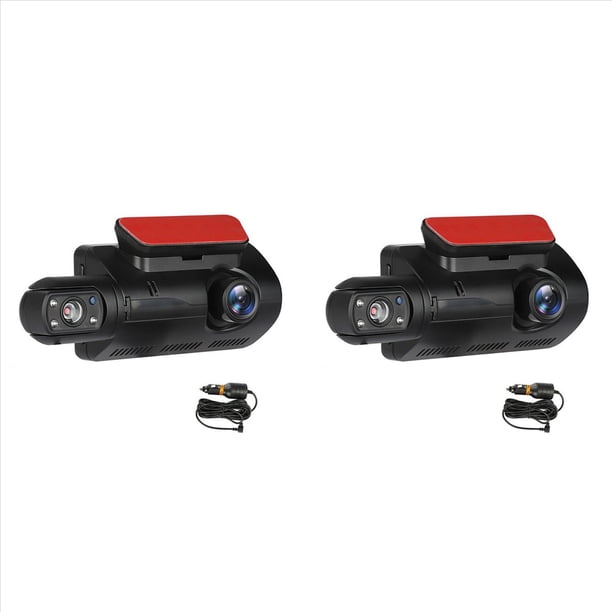 2X Cámara de Tablero Dual Frontal e Interior 1440P + 1080P Cámara de Tablero de Caja Negra para Automóvil Cámara Grabadora IPS de 3 Pulgadas Visión