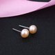 thumbnail image 4 of Pendientes de perlas de agua dulce naturales de plata S925, pendientes de perlas compactas de moda, pendientes de perlas de agua dulce, estilo versátil, 4 of 6
