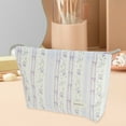 thumbnail image 6 of Unique Bargains 1 Pc Lightweight Clutch Bow Floral Large Makeup Bag for Vacation Purple Canvas, 6 of 6