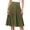 Gray, variant on vigerkar Women's Elastic High Waist Casual Solid Knee Length A-line Stretchy Midi Skirt Green, S