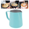thumbnail image 4 of Coffee Frothing Pitcher, Stainless Steel Eagle Tip Milk Frothing Pitcher  For Milk Tea Shop 350ML Seven Color,350ML Gold,350ML Teflon Blue,550ML Seven Color,550ML Gold,900ML Seven, 4 of 8