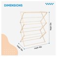 thumbnail image 4 of Drevy Premium American Maple Clothes Drying Rack - Handcrafted in Pennsylvania - Solid Wood Construction, Collapsible, Eco-Friendly Laundry (X-Large), 4 of 8