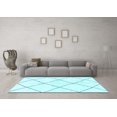 thumbnail image 3 of Ahgly Company Indoor Square Solid Light Blue Modern Area Rugs, 7' Square, 3 of 4