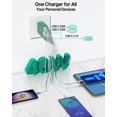 thumbnail image 3 of Cargador Aminu USB C de 40 W, enchufe de pared de 4 puertos, carga rápida, paquete de 2, 3 of 7