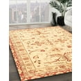 thumbnail image 2 of Ahgly Company Indoor Square Abstract Sun Yellow Oriental Area Rugs, 7' Square, 2 of 6