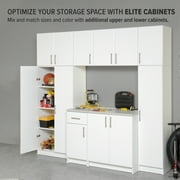 Prepac Elite 16 Wall Cabinet, White Storage Cabinet, Bathroom Cabinet, Pantry Cabinet with 1 Adjustable Shelf 16 D x 16 W x 24 H, WEW-1624