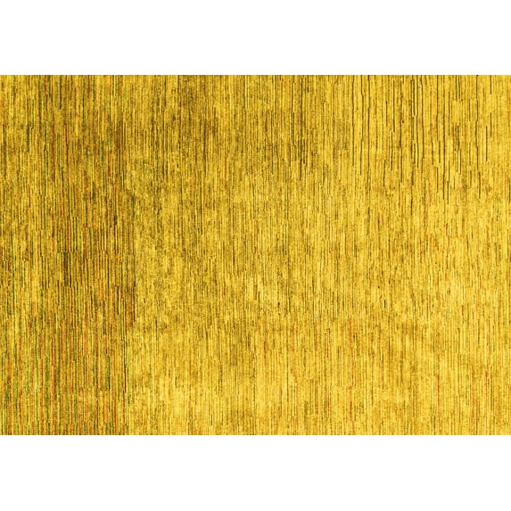 Ahgly Company Indoor Rectangle Oriental Yellow Modern Area Rugs, 8' x 10'