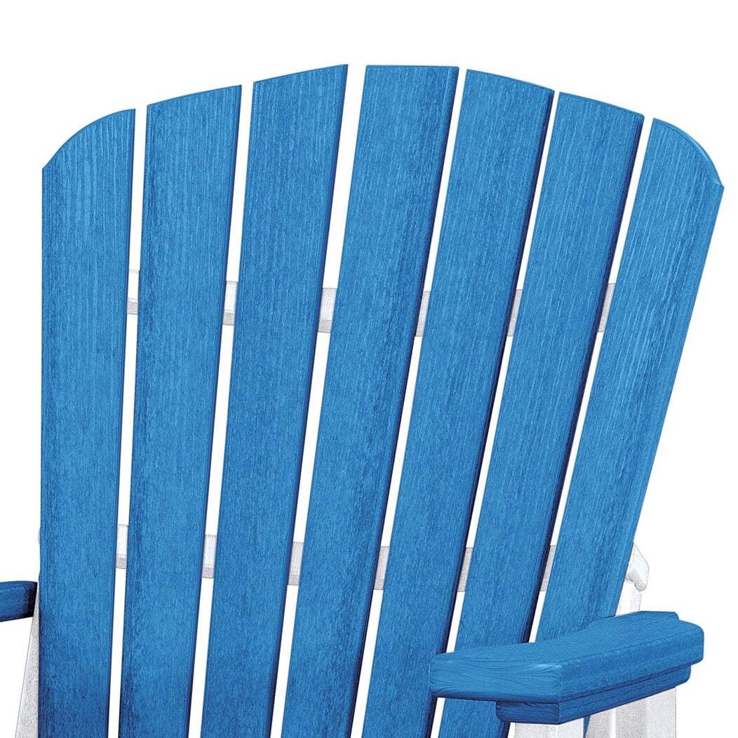 OS Home and Office Model Fan Back Balcony Glider Made in the USA- Blue, White