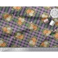 thumbnail image 2 of Soimoi Rayon Fabric Check,Leaves & Rose Flower Decor Fabric Printed Yard 56 Inch Wide, 2 of 3