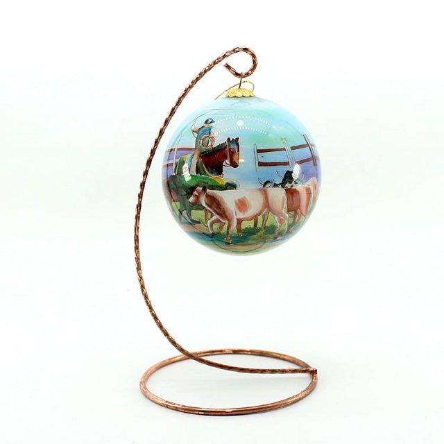Tamaño personalizado logotipo decoración del árbol de Navidad bola de cristal bola de Navidad adornos pintados a mano Navidad