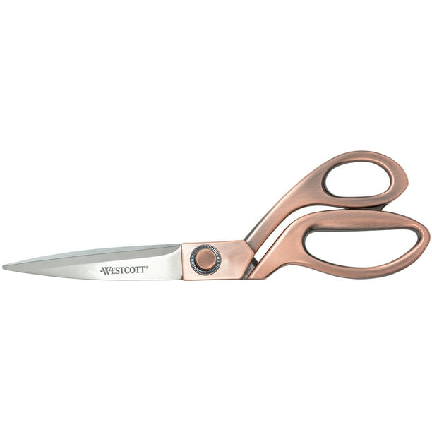 Westcott Fashion Scissors, 8", Stainless Steel, Bent, Vintage, for