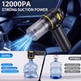 thumbnail image 5 of YIKEXINCHEN Handheld Car Vacuum Cleaner Cordless，4-in-1 Portable Mini Household Compact Vacuum Cleaner with 7 Attachments for Car, 5 of 9