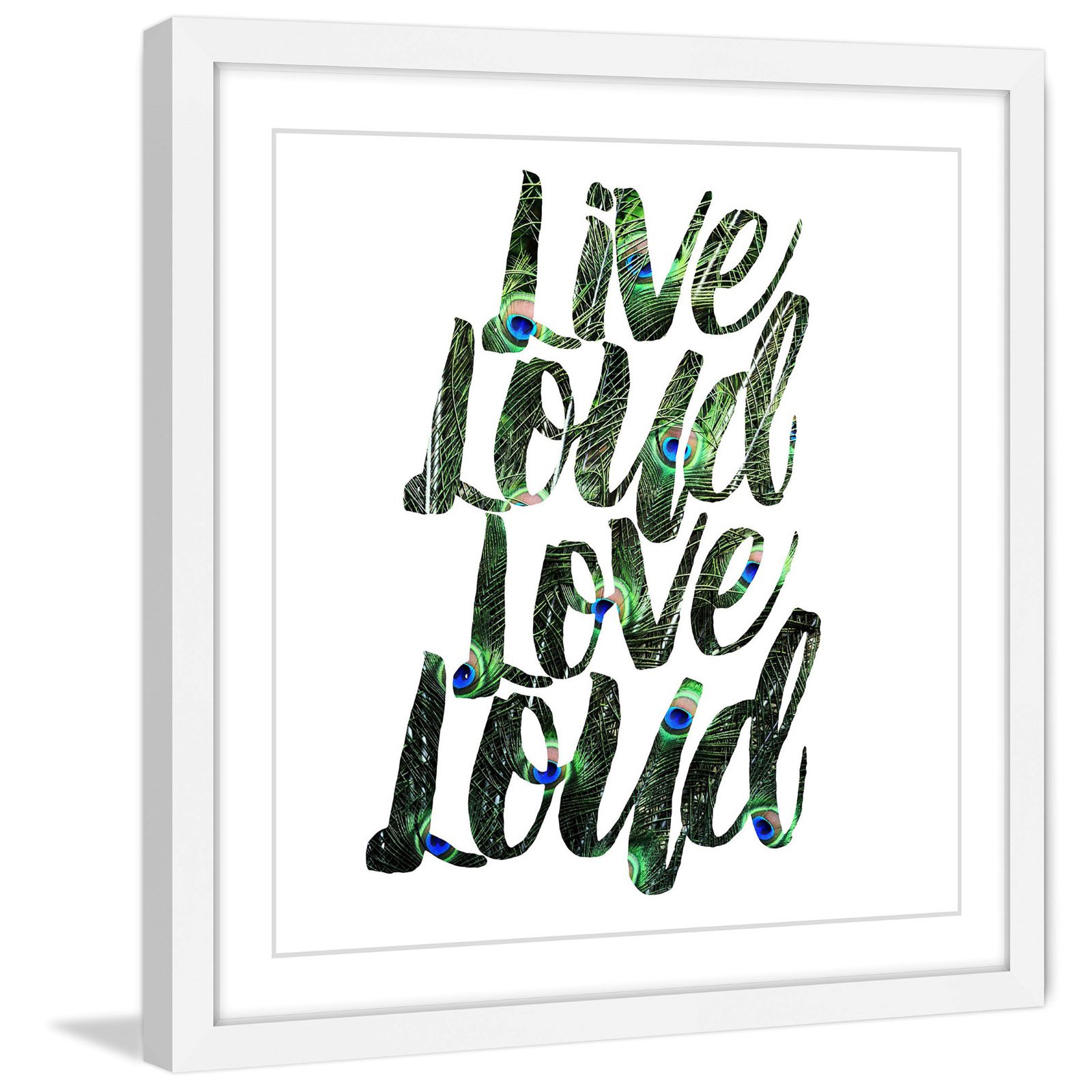 Marmont Hill "Live Loud, Love Loud" by Robin Delean Framed Painting Print