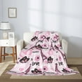 thumbnail image 2 of Sigee Eiffel Tower and Butterflies for Flannel Blanket - Ultra-Soft, Warm and Cozy, Perfect for Couch, Bed, or Travel-50"x40", 2 of 6